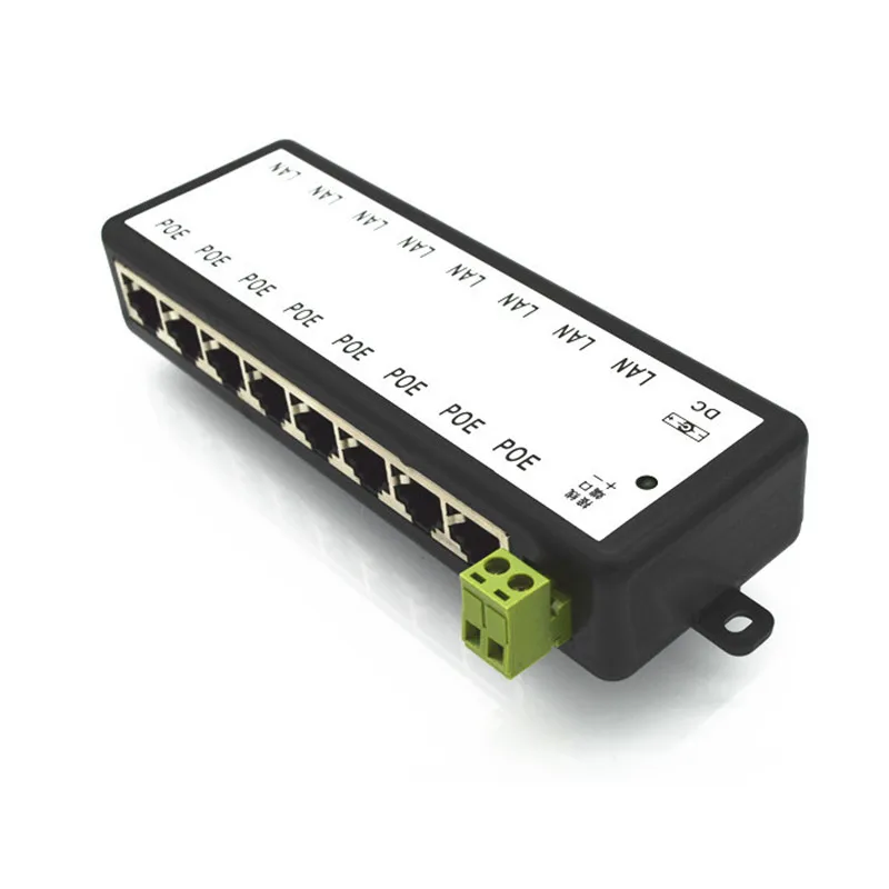 POE разветвитель с 8 портами для IP Камеры видеонаблюдения|Аксессуары CCTV| |