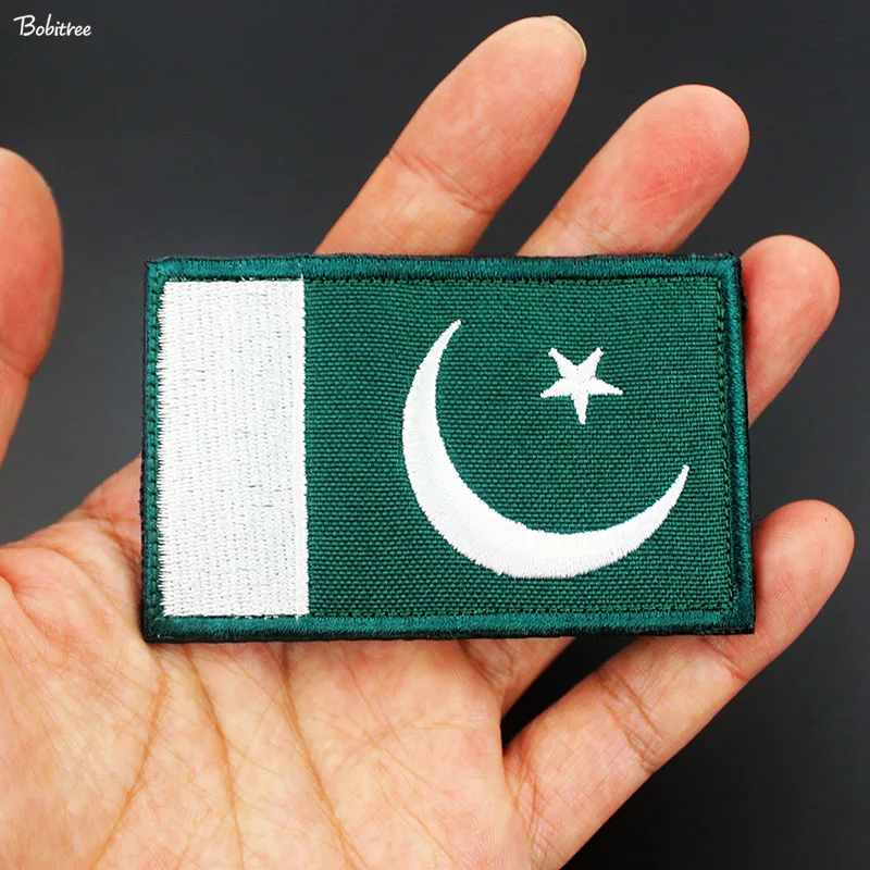 Патчи с пакистанским флагом баннеры вышитые петли крючком 3D наклейки на одежду