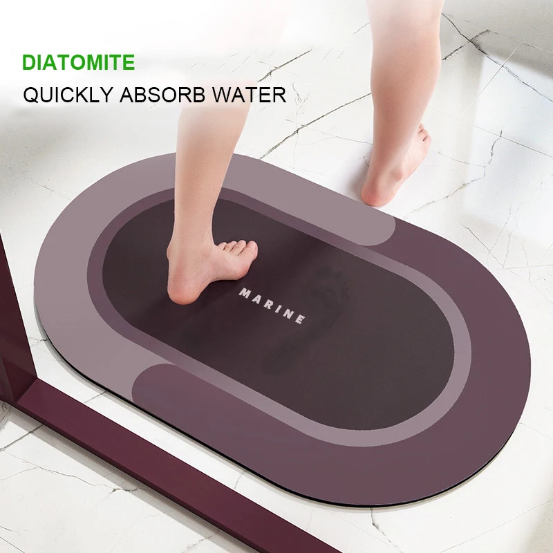 Нескользящий коврик для ванной в скандинавском стиле натуральный диатомит