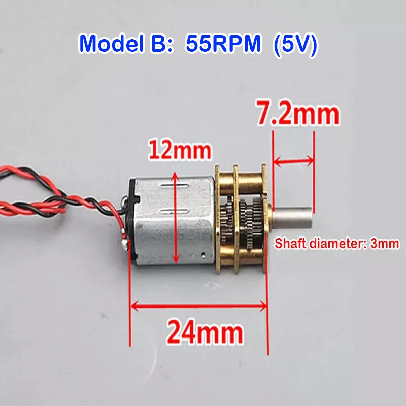1 шт. N20 металлический Шестерни мотор GA12-N20 DC 3V 6V 28 об/мин 55 70 130 редуктор оборотов