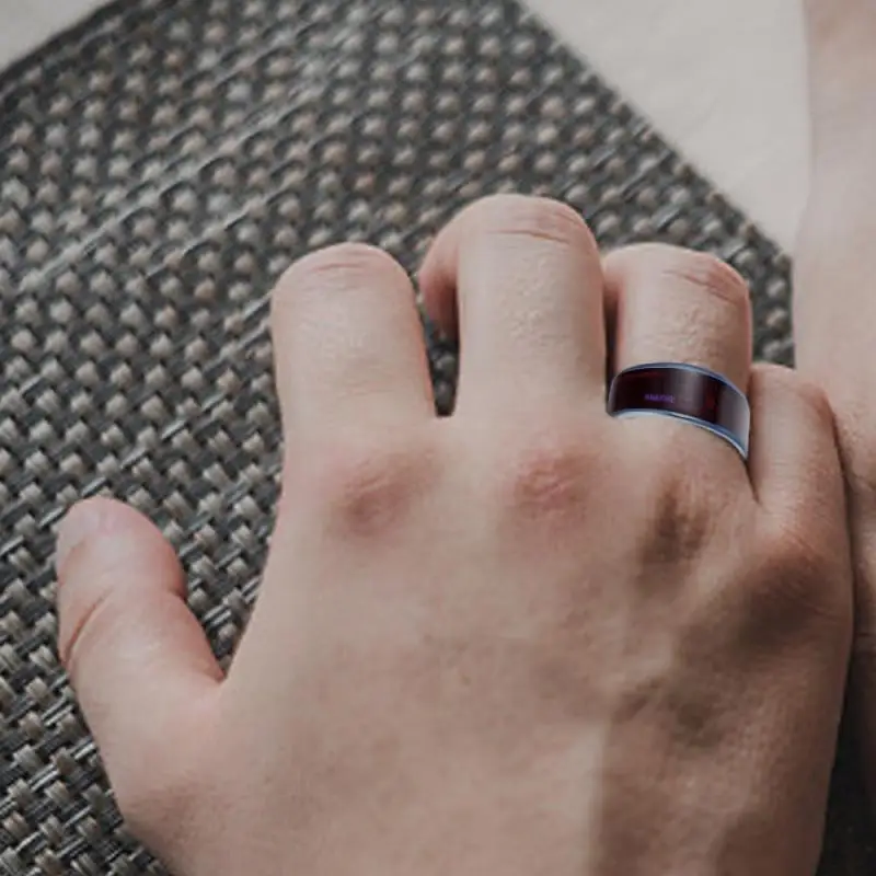 2021 high tech fashion mens and womens portable nfc smart ring stainless steel waterproof jewelry gift adapt to android phone free global shipping