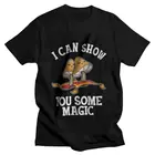 Мужская хлопковая футболка с психоделическим скулом, с коротким рукавом, волшебный псилоцибин, волшебный гриб, уличная одежда