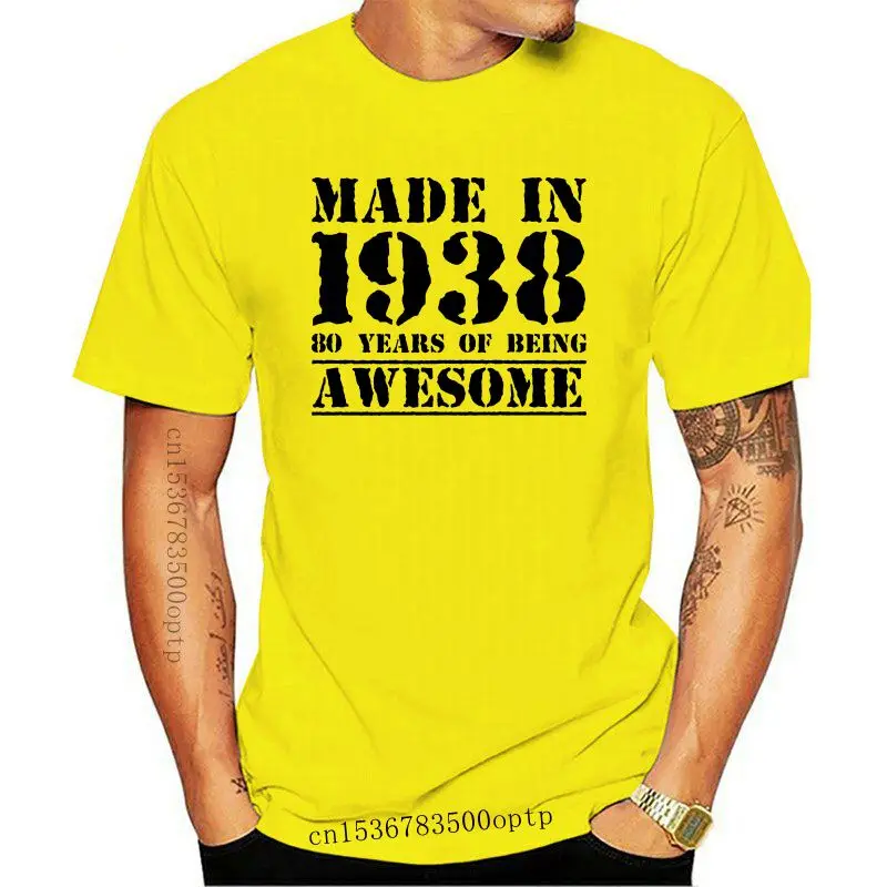 

Мужская футболка на 80-летний день рождения, 1938