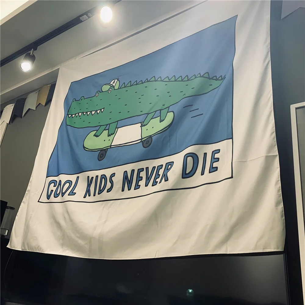 

Tapestry Polyester crocodile cartoon tapestry crocodile cool kids never die tapestrycurtain tapestrywallhanging tapestry