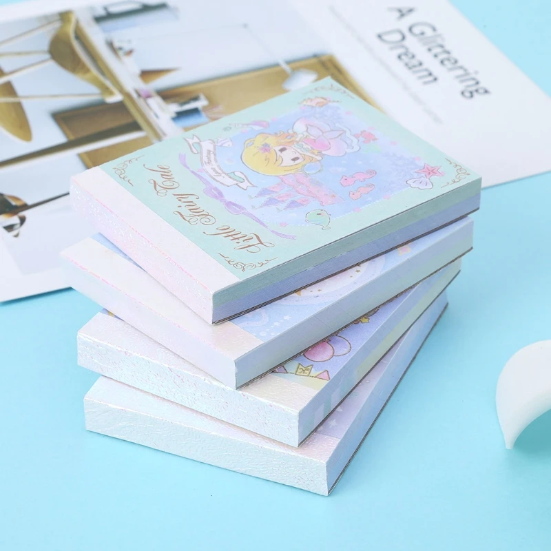 Mermaid Cartoon Sticky Notes Memo Pad Planner Stickers Notebook Stationery Gift | Канцтовары для офиса и дома