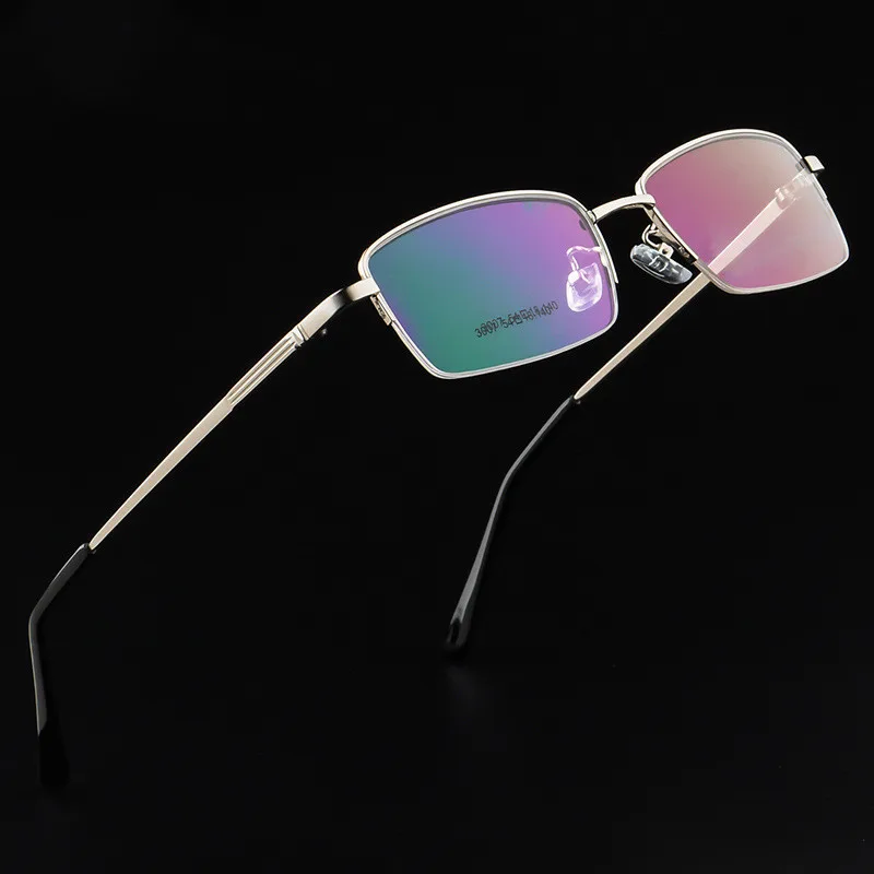 Очки в титановой оправе для мужчин и женщин Полуободковые очки ретро стиле