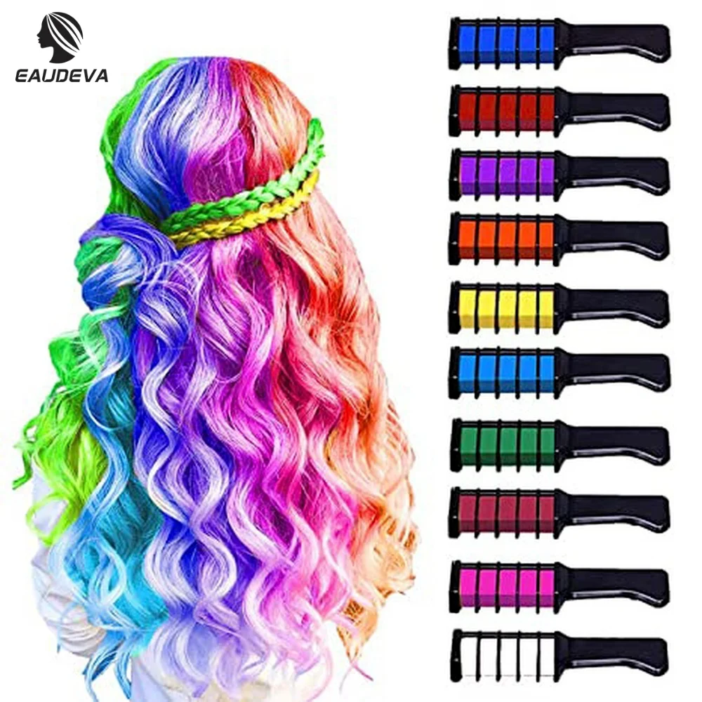 

1pc Temporary Hair Chalk Color Comb Set Dye Cosplay Washable Hair Color Comb for Party New Design Crayons Makeup Tool