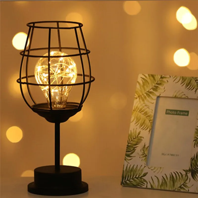 

Art LED Table Lamp Reading Lamp Night Light Bedroom Bedside Lamp Desk Lighting Living Room Retro Classic Iron Home Decoration