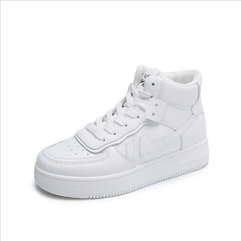 

Women Platform Sneakers Korean Fashion PU Leather Trainers Womens Chunky Sneakers Tenis Female 2021 Spring Lace Up Casual Shoes