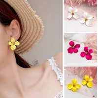 1pc korean fashion flower ear studs cartilage earring for women stainless steel small stud earring ear piercing jewelry gifts