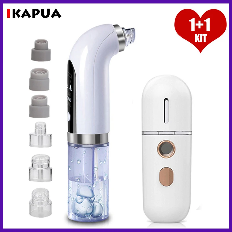 

Electric Facial Pore Cleaner Exfoliator Face Blackhead Remover Acne Vacuum Deep Cleansing Suction Machin Nano Sprayer Steamer