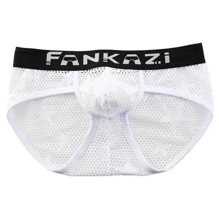 

Sexy Breathable Underwear Transparent Brief Slip Uomo Sexy Personalized U-convex Pocket Low-rise Breathable Hollow Panties 2021