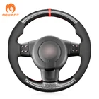 MEWANT черные замшевые полиуретановые Чехлы рулевого колеса автомобиля из углеродного волокна для Seat Leon FR  Cupra MK2 1P Ibiza FR 6L 2005 2006 2007 2008-2009
