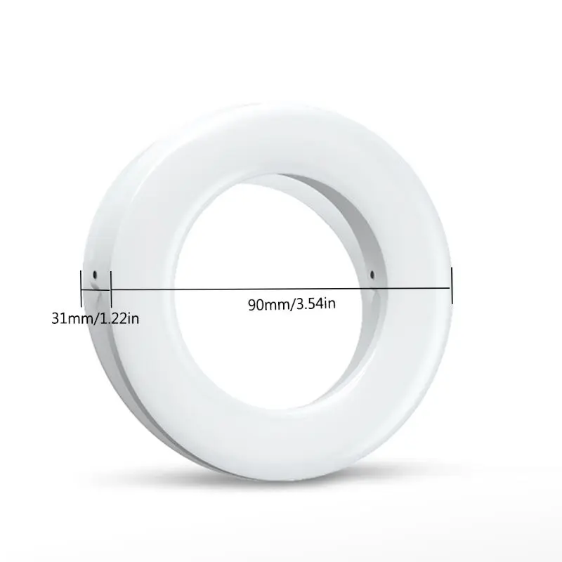 

Selfie Ring Light Portable Rechargeable Live Stream Clip-on Selfies Fill Light