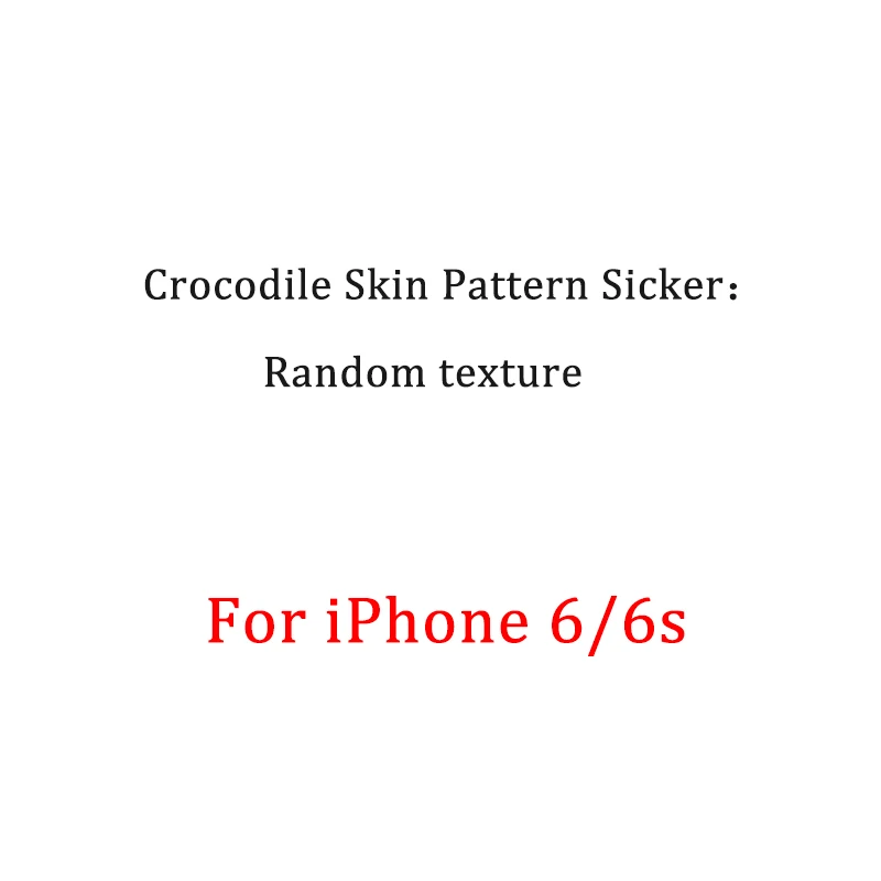 For iphone 6 6S Наклейка для телефона для iPhone Xs Max Xr X Xs 6 7 8 6S 7/8 Plus Аллигатор Змеиный сотовой камень, алмаз текстура ПВХ скины стикер s - Цвет: For iphone 6 6S