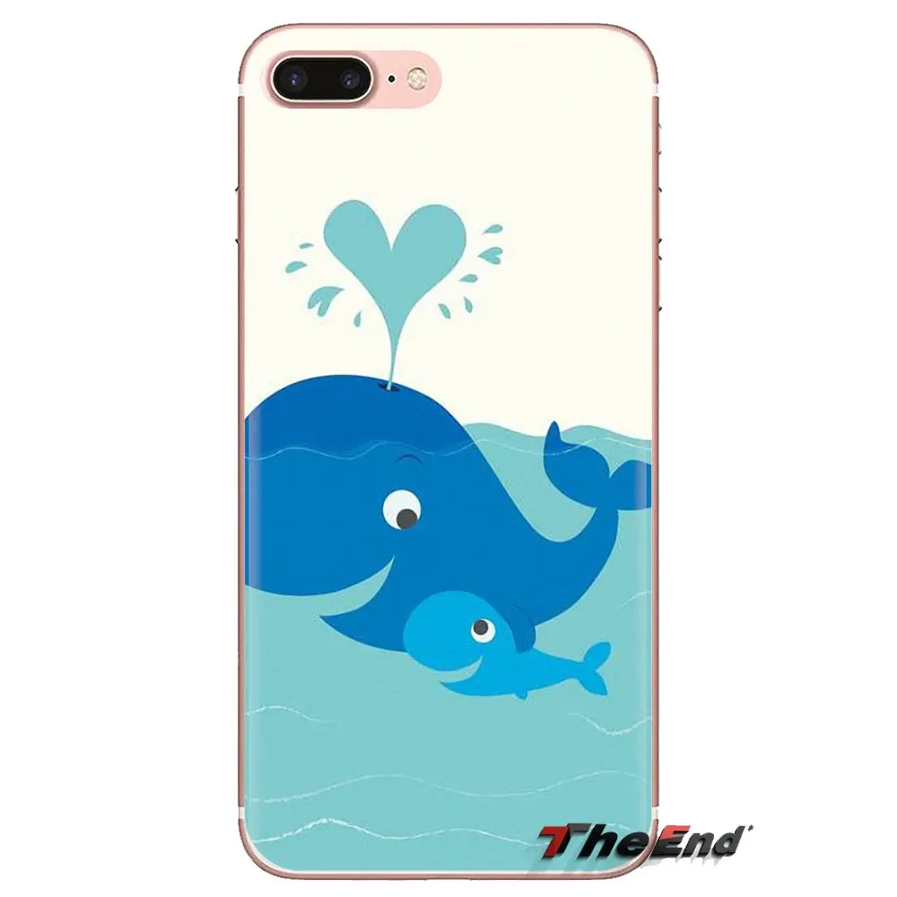 Чехол из термополиуретана с милыми животными голубых китов коллаж для huawei G7 G8 P7 P8