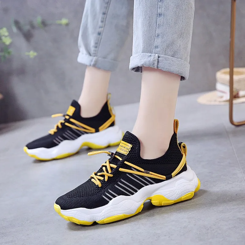 

Women Casual Shoes for Women Shoes spring Breathable mesh Outdoor thick bottom hard wearing Sneakers Women Vulcanize Shoes