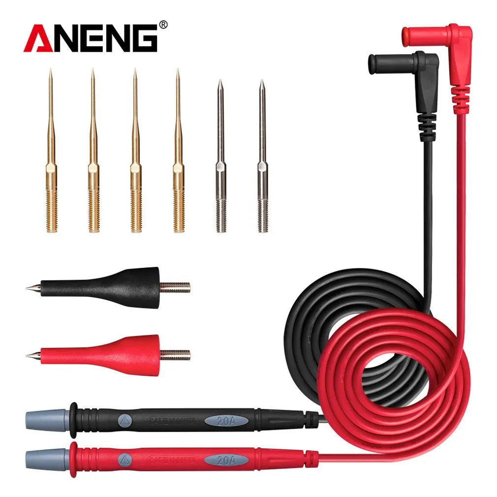 

PT1010 1000V 20A Multimeter Needle Point Probe Test Leads Pin Tip Wire Pen Cable Line for ANENG Digital Multimeterss
