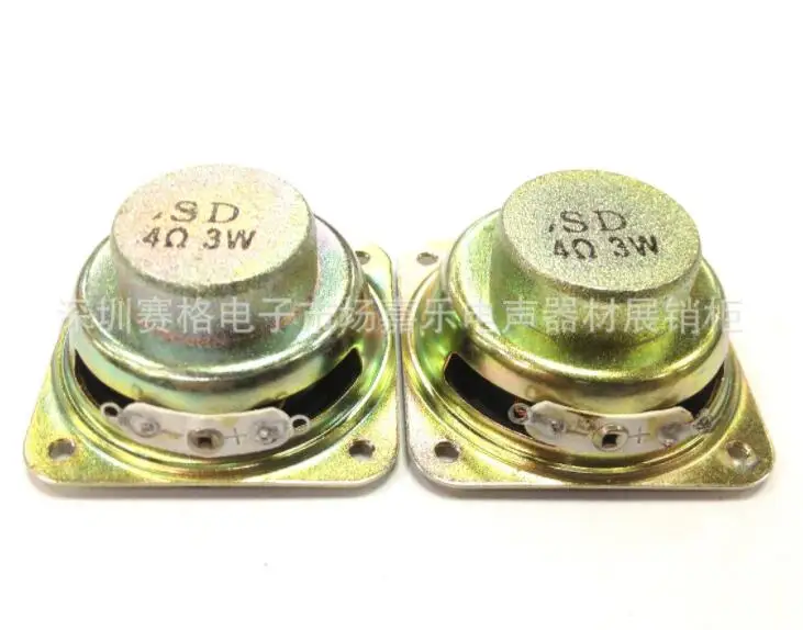 Поставка 40 мм квадратный Алмазный 4 Ом 3 Вт двойной Магнитный боковой динамик из