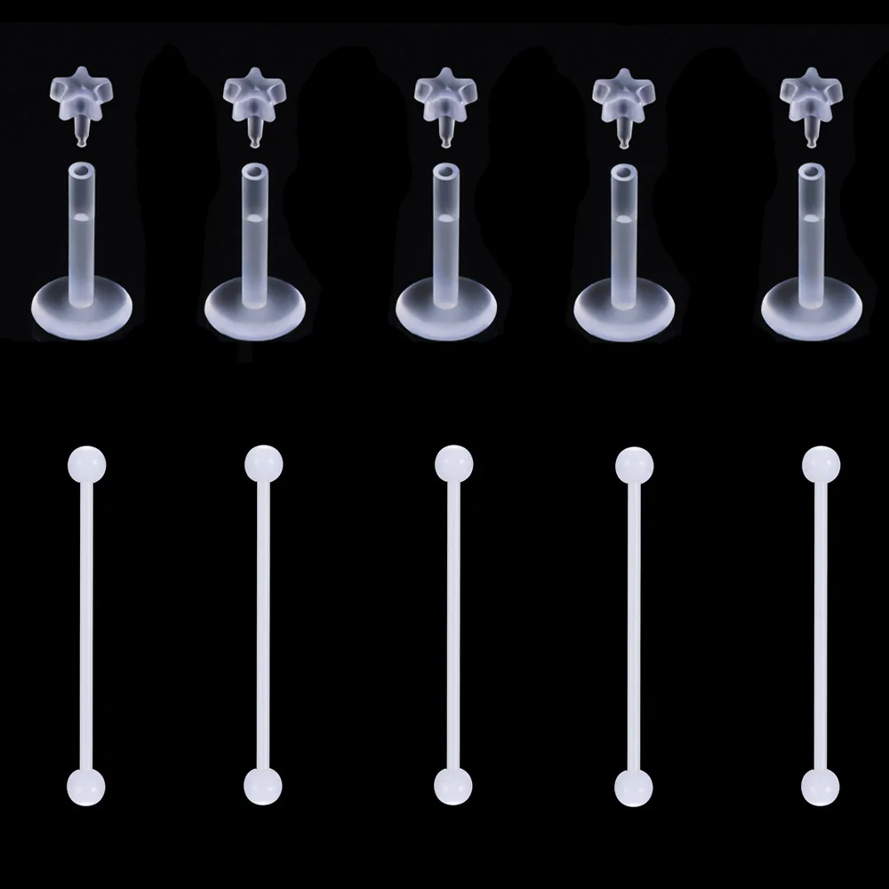 Пирсинг 10 шт/партия длина прозрачная звезда прозрачное кольцо для козелка серьги