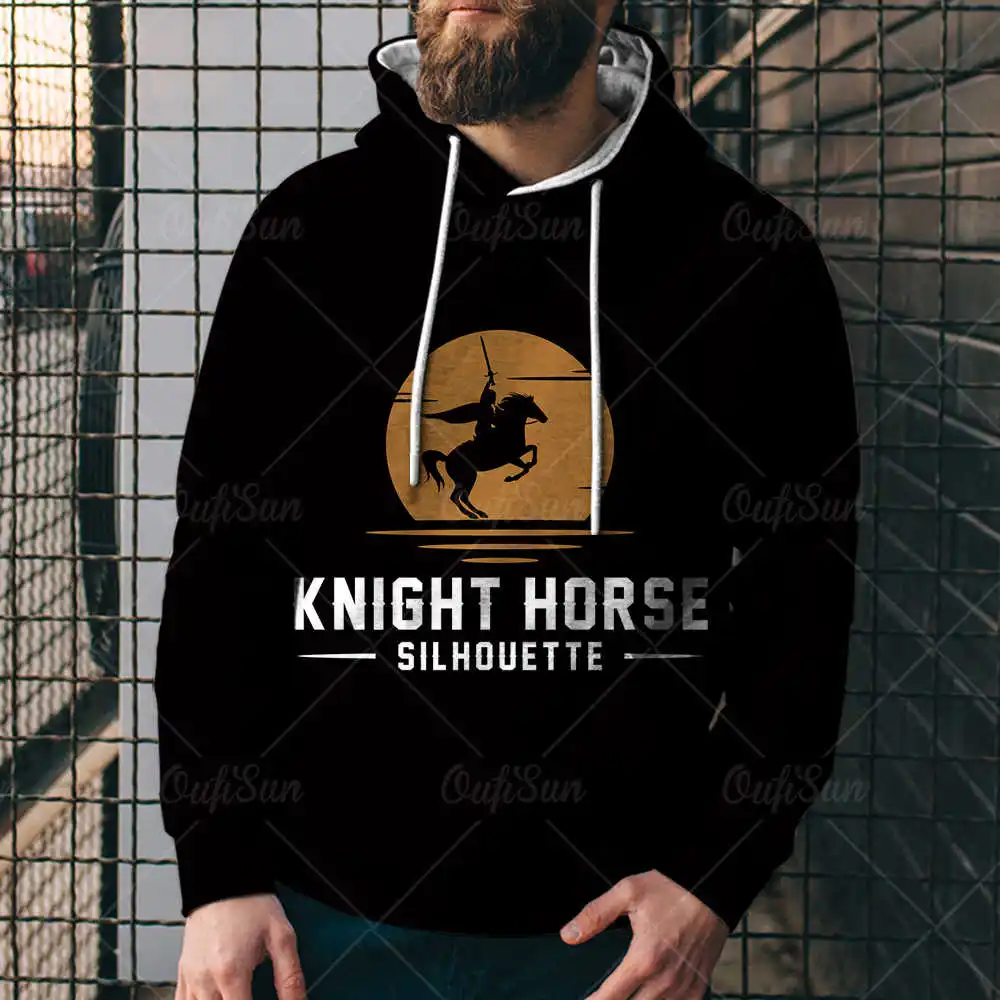 

War Knight 3D Printing Hoodie Crusader Style Fashion Sweatshirt Men/Women Fall Fashion Long Sleeve Hooded Pullover Oversize 4XL