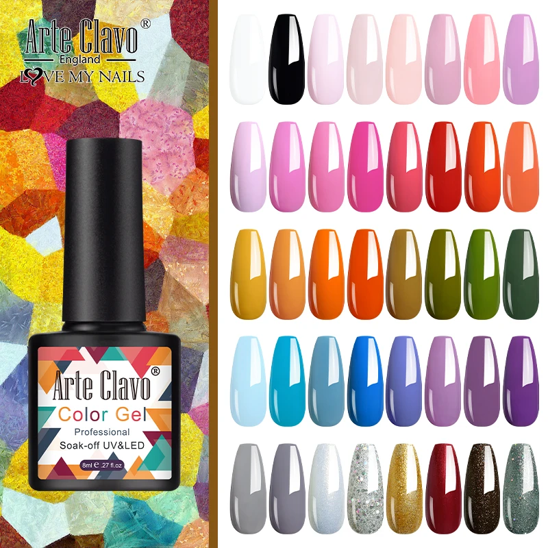 Arte Clavo 8 мл Гель лак для ногтей набор гель лаков маникюра Полупостоянный УФ