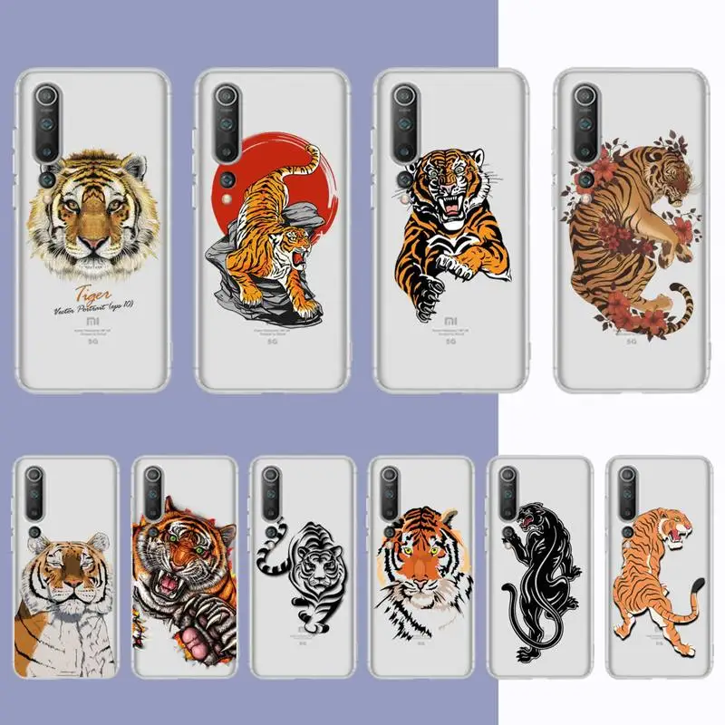 

Tiger Phone Case For Redmi Note 5 7 8 9 10 A K20 pro max lite for Xiaomi 10pro 10T