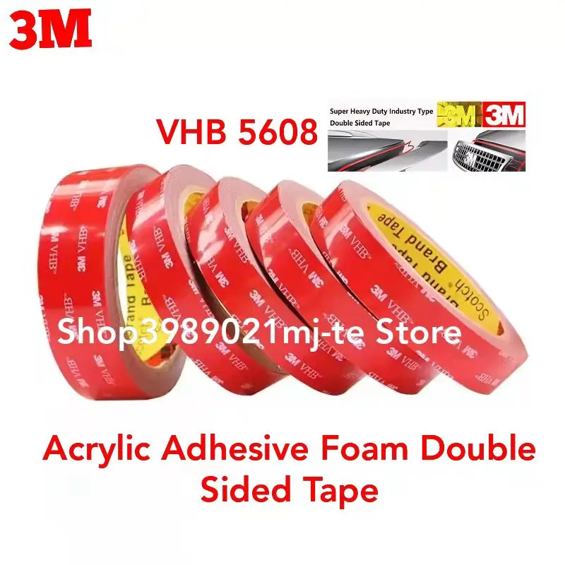 

3M VHB 5608 Acrylic adhesive Foam Double sided Tape Strong Adhese Pad IP68 Waterproof High-quality Reuse Home Car Office Decor