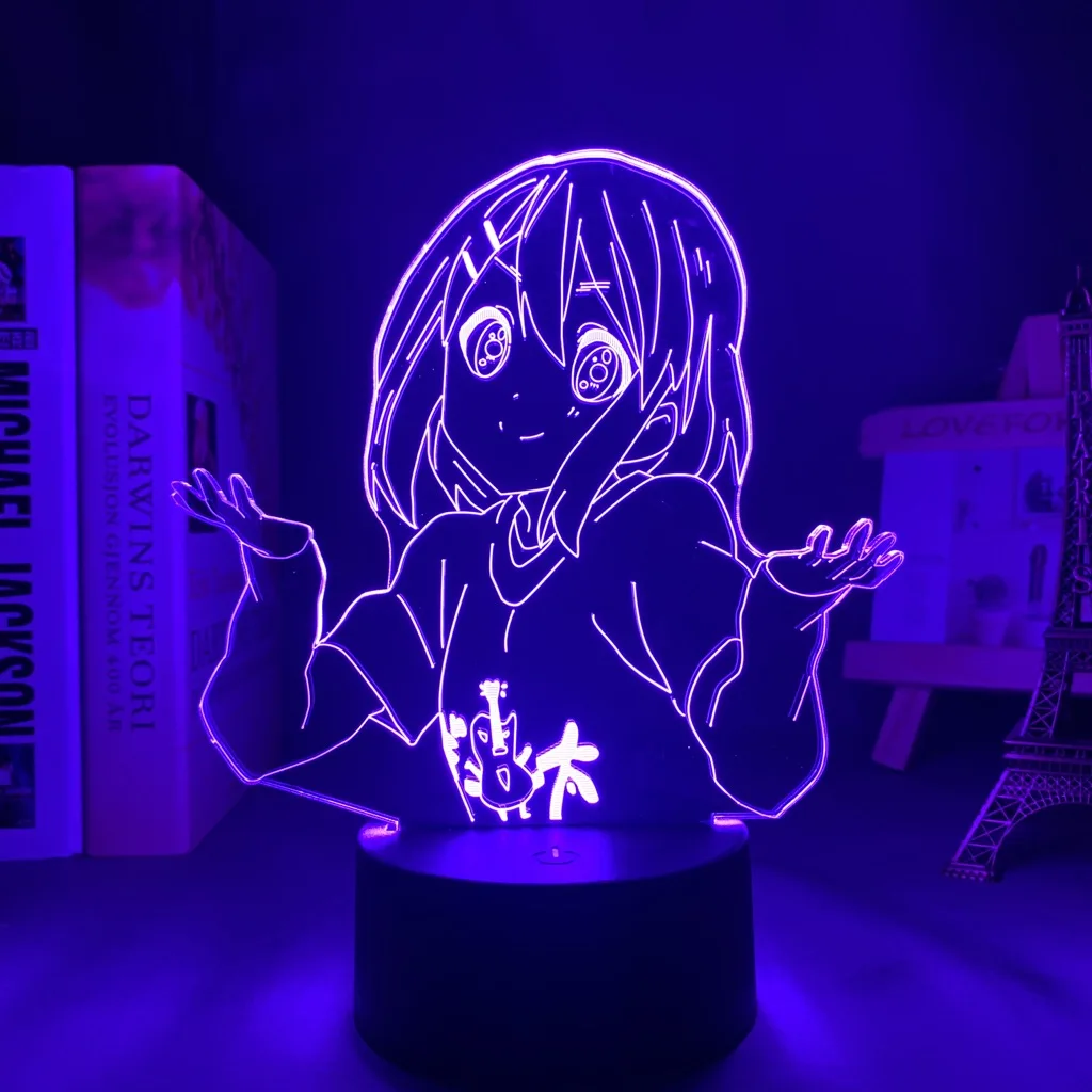 

Акриловый светодиодный ночник аниме K ON Yui Hirasawa для спальни, декоративный комнасветильник, подарок на день рождения, светильник ильник для м...