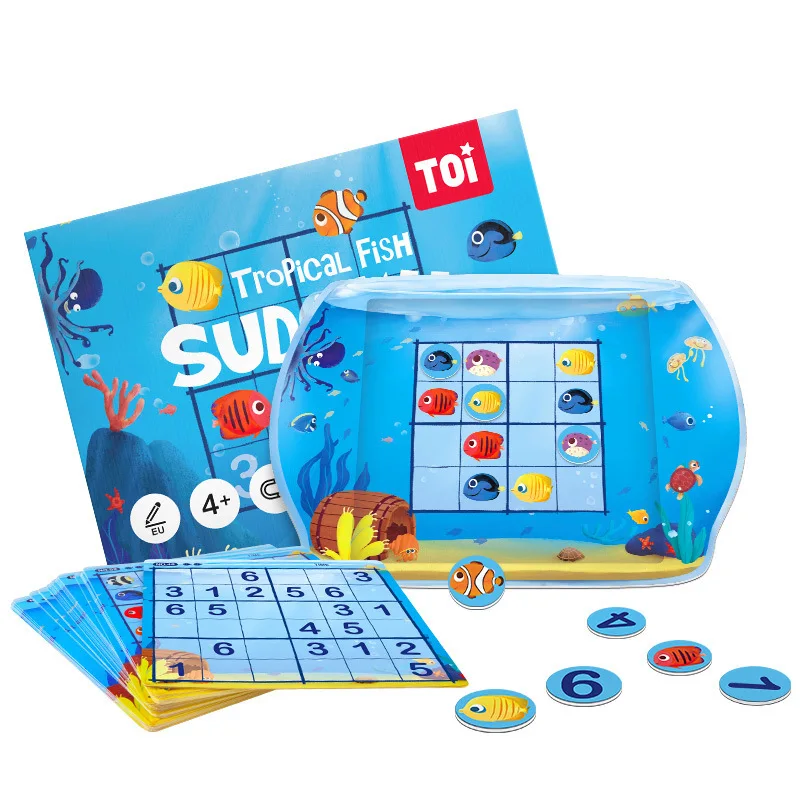 

Toi Magnetic Fish Tank Sudoku Chess Game Early Education and Wisdom Children's Digital Desktop Logical Thinking Interactive Toy