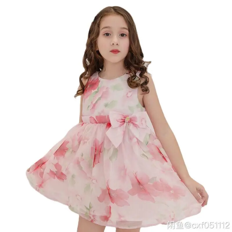 Детские платья для девочек милое платье принцессы Одежда маленьких нарядные на