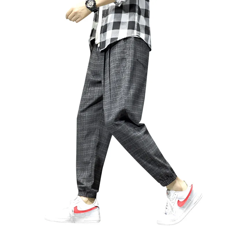 

2021 Brand Sweatpants Mens Clothing Joggers Cargo Harajuku Pants Plus Size Casual Fashion New Loose Korea Trousers Plaid Clothes