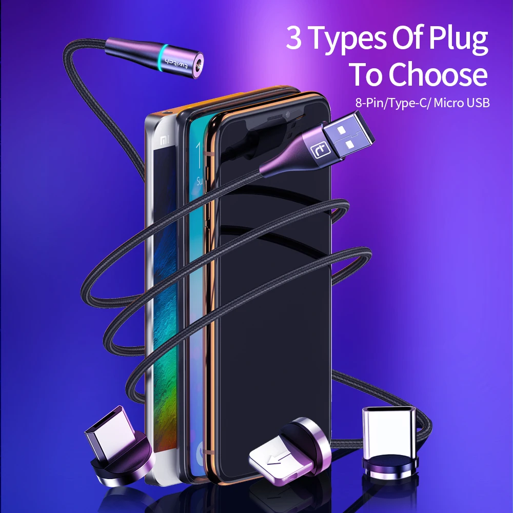 Магнитный USB кабель Twitch 2 м 1 usb Тип c шнур для быстрой зарядки Samsung S10 S9 xiaomi Mi9 Huawei C