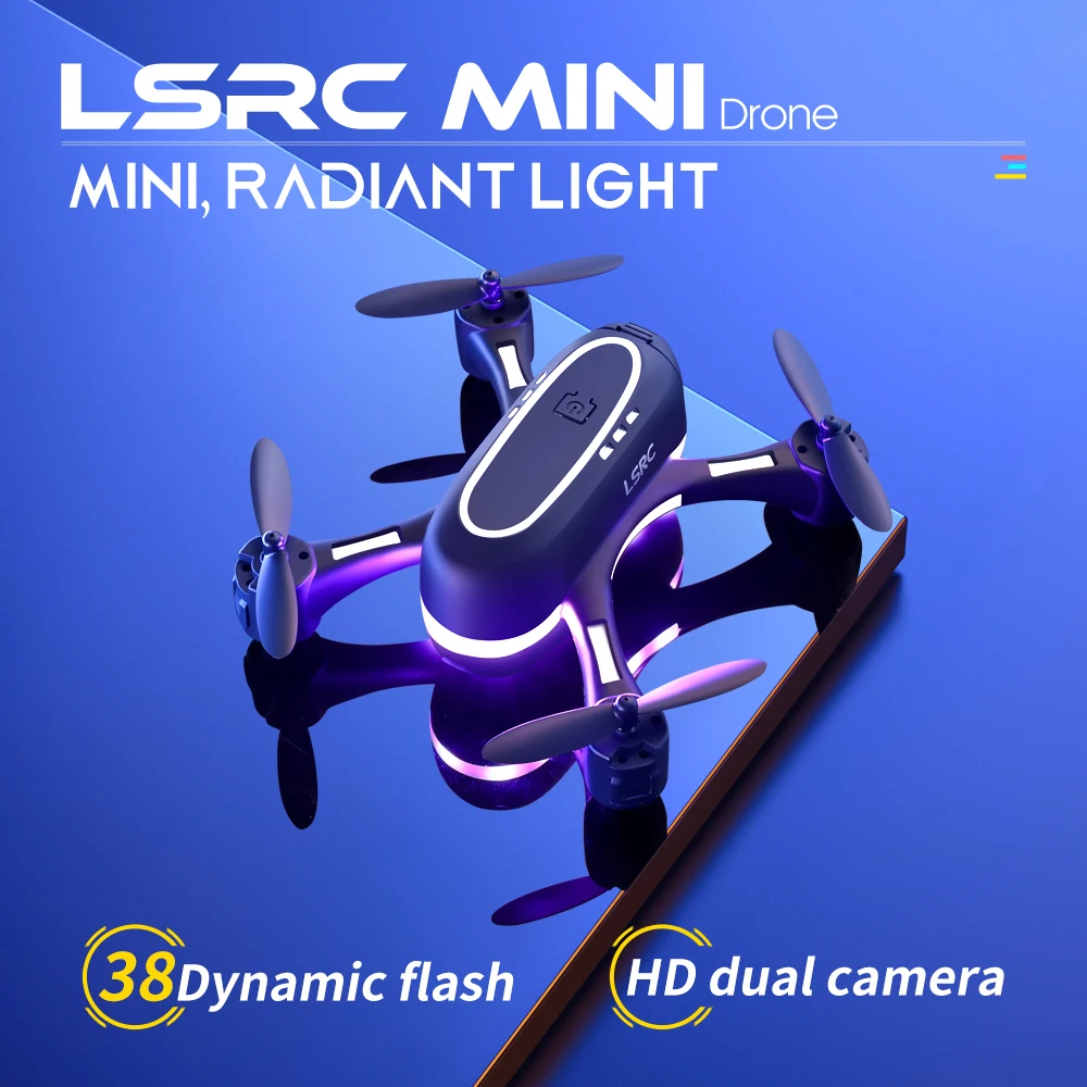 Новый цветной мини Дрон LSRC с радугой 480P 720P HD Двойная камера WIFI FPV высота