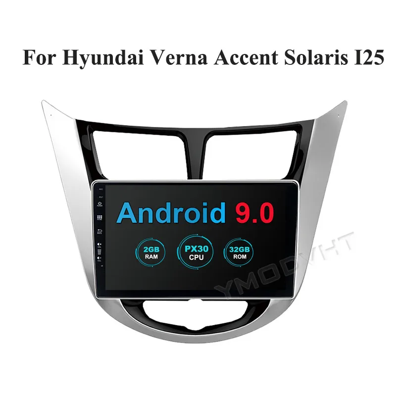 YMODVHT 9 дюймов 4 Гб + 64 ГБ Android 0 автомобильный DVD радиоприемник для Hyundai Verna Accent Solaris I25