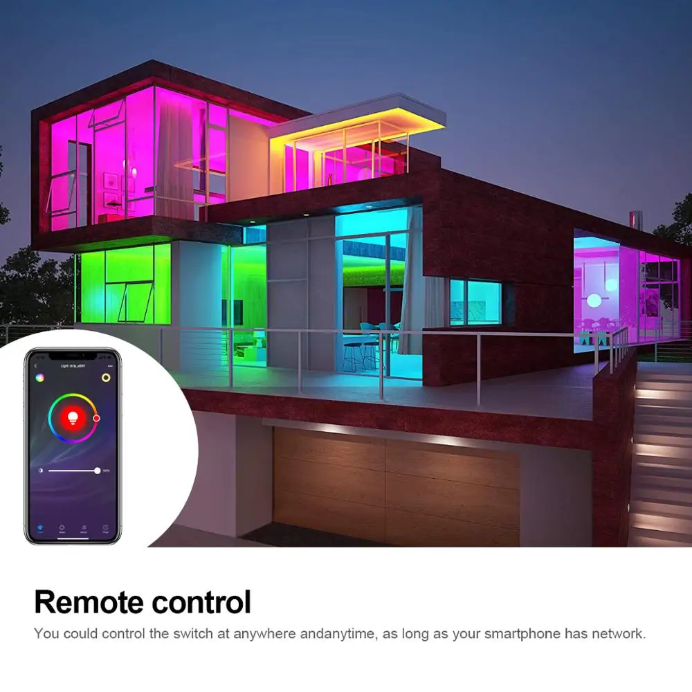 Светодиодная лента для умного дома Apple Homekit приглушаемая LED светильник ПА с Wi-Fi 12 В