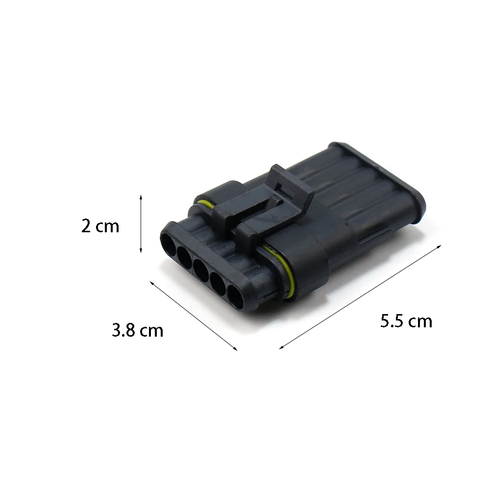 Автомобиль Лодка Мотоцикл E-велосипед 5-контактный водонепроницаемый разъем