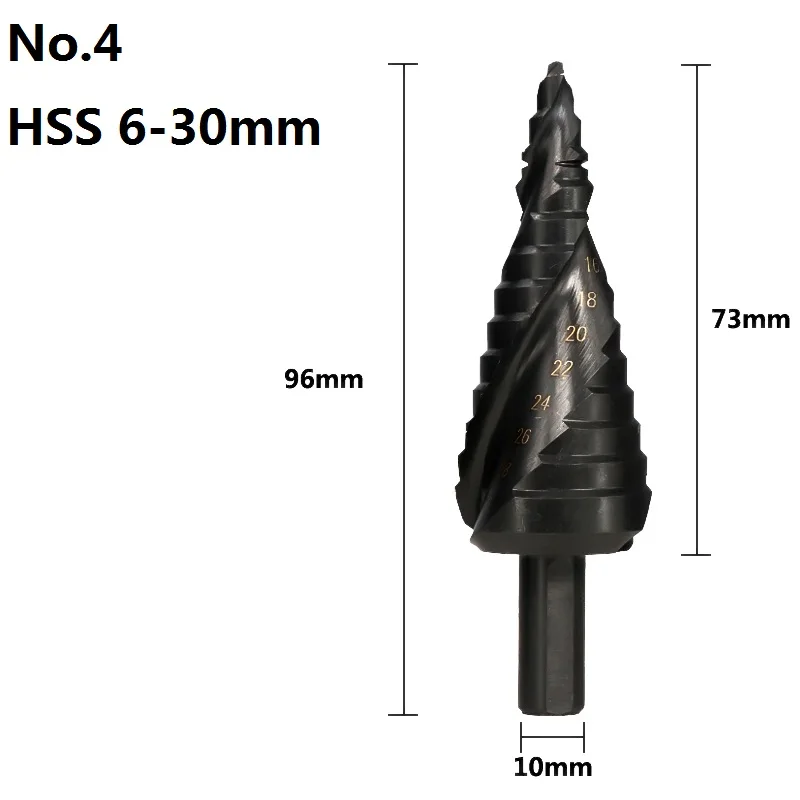 XCAN на возраст от 4 до 12 лет/20/32 мм 6-30 мм HSS Кобальт шарошечное буровое долото с резьбовой головкой, нитридное покрытие древесины/металла отверстия резак сверло спираль паз Шаг сверло - Color: 6-30mm