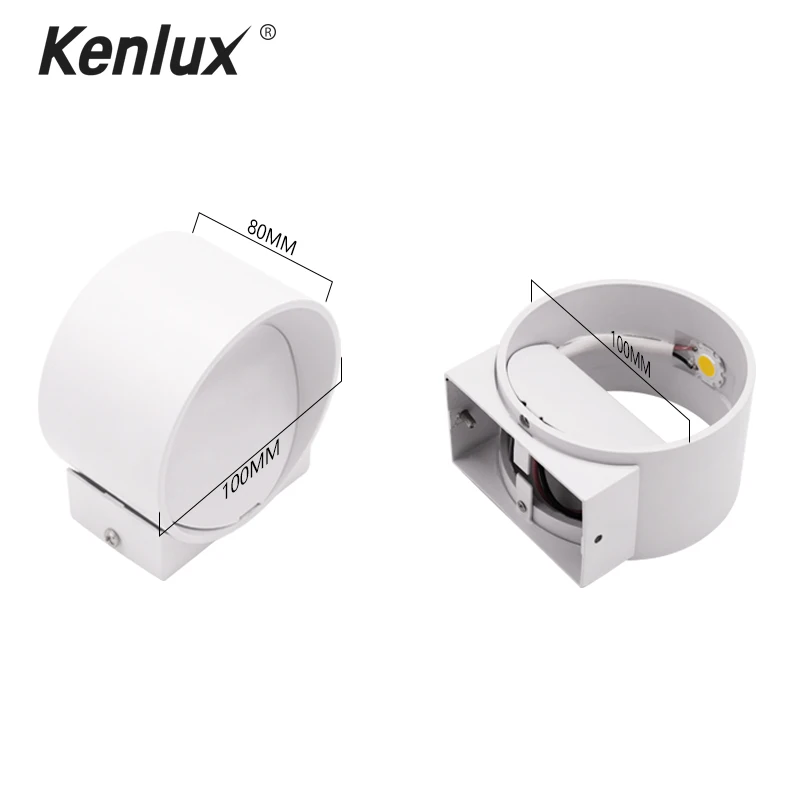 5 Вт Светодиодный светильник для помещений алюминиевый настенный квадратный