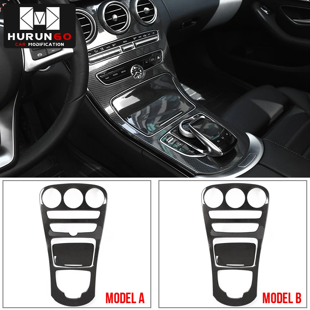 Мраморный узор стиль центральной консоли украшение панели ABS 2 шт. для Mercedes Benz C Class