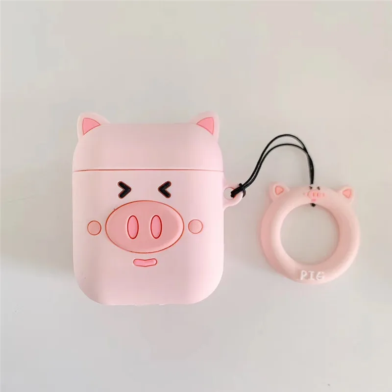 Беспроводной чехол для наушников Airpods силиконовый брелок Apple Air Pods защитный