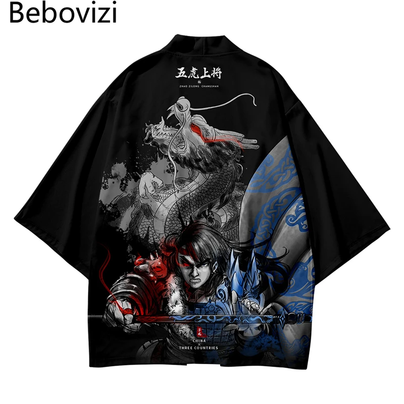 

Japanese Traditional Kimono Women Clothes Beach Yukata Demon Samurai Costume Haori Obi Men Cardigan Streetwear Cosplay Jacket