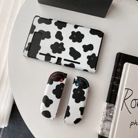 black white cow grain cute design gamepad split switch shell soft protective case for nintendo switch cover