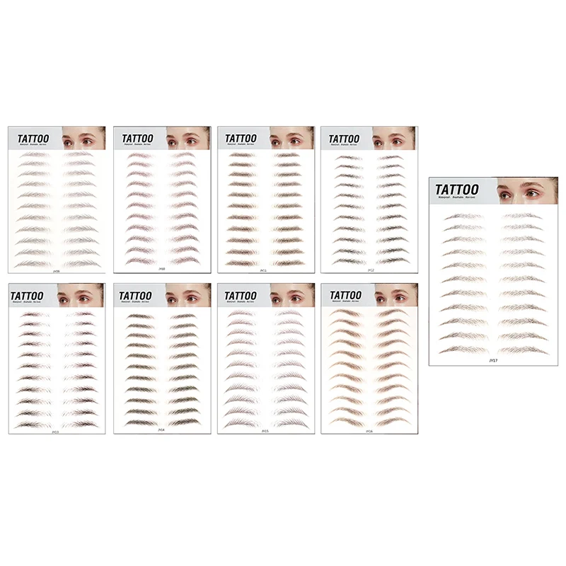NEW Magic 6D Hair-Like Eyebrow Tattoo Sticker False Eyebrows Water-based Eye Brow Stickers Waterproof Lasting Makeup Cosmetics | Красота и