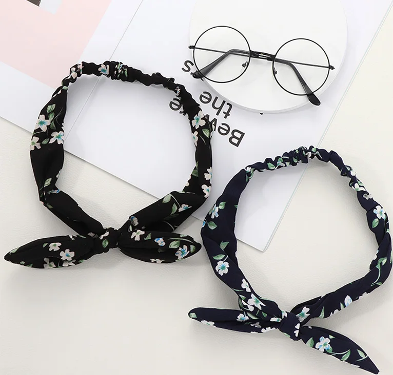 Женские ободок с кроличьими ушками в стиле ретро леопардовые полосатые повязки