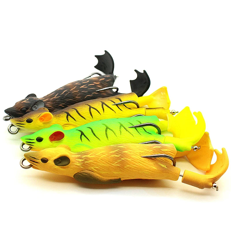 

2pcs/lot 3D Eyes Mouse Bait Fishing Lure 9.5mm 11.8g Floating Crankbait Artificial Bait Fishing tackle everything for fishing