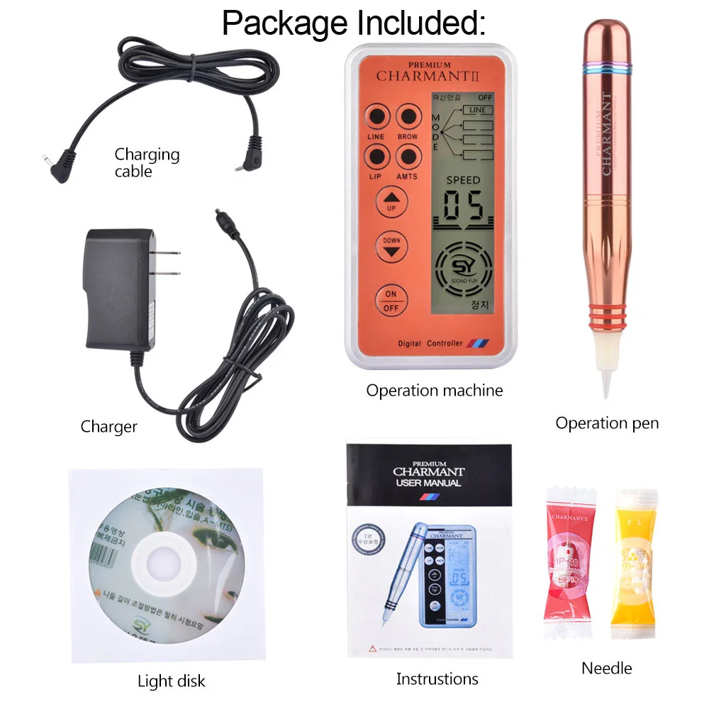 Перманентный макияж тату машина электронная микро игла ручка для бровей