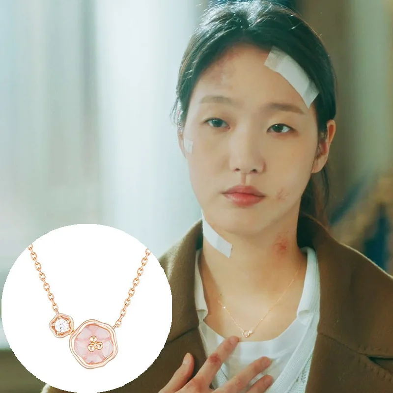 

Новое Женское Ожерелье IU Lee Ji Eun Kim Go Zheng Taiyi TV в Корейском стиле с цветами одинаковое ожерелье в Корейском стиле простой подарок для девушек и ...