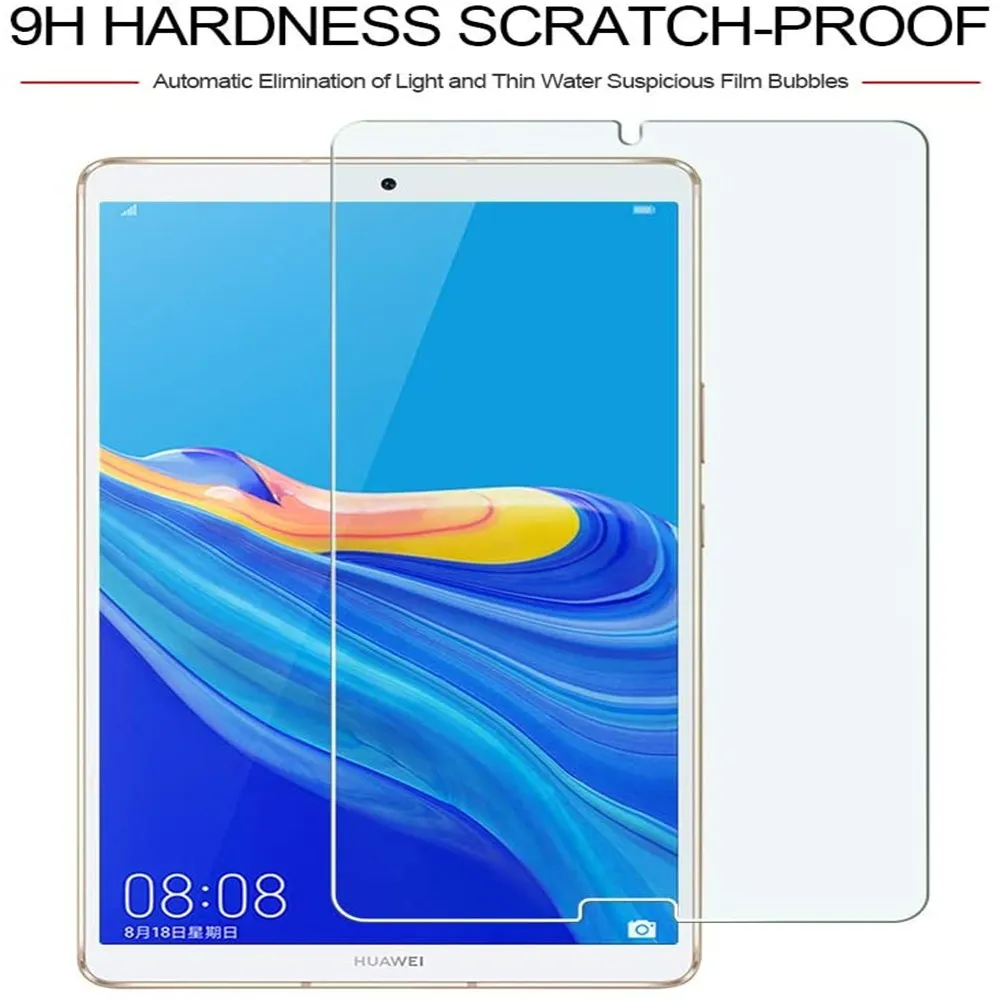 Фото Закаленное стекло для Huawei Mediapad M5 8, 3 шт., 8,4 дюйма, защита экрана, искусственная кожа, защита от отпечатков пальцев, Защитная пленка для планше... №3