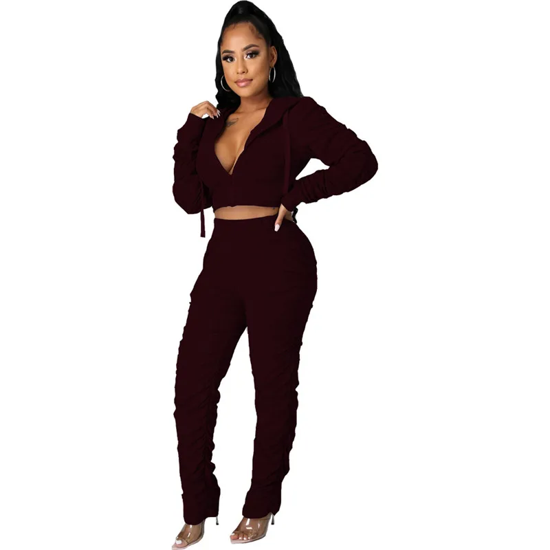 

2 Piece Set Women 2020 Sweat Suits Outfits for Hooded Joggers Tracksuit Polyester Winter Clothes Casual Wholesale Dropshipping